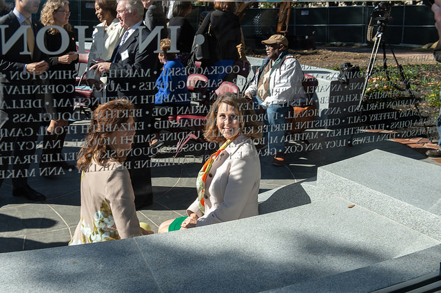 Wall of Honor:Two Virginia First Ladies, Susan Allen, left, and Pam Northam, right